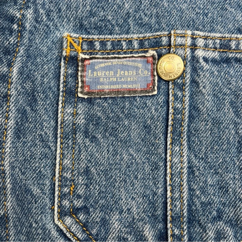 Vintage 90s Polo‎ Ralph Lauren Jean Chore Trucker Jacket Coat Shirt Size Medium